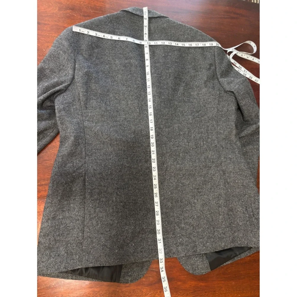 Polo Ralph Lauren Mens Tweed Herringbone Blazer 48L Grey Wool Blend Sport Coat